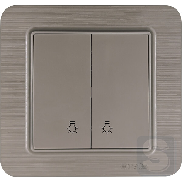 Выключатель двухклавишный КНОПОЧНЫЙ Arvia Electric Lavin Медь (21 28 4010 257)